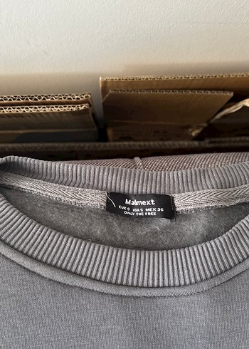 Gri Sweatshirt Rahat Kesim - Görsel 4