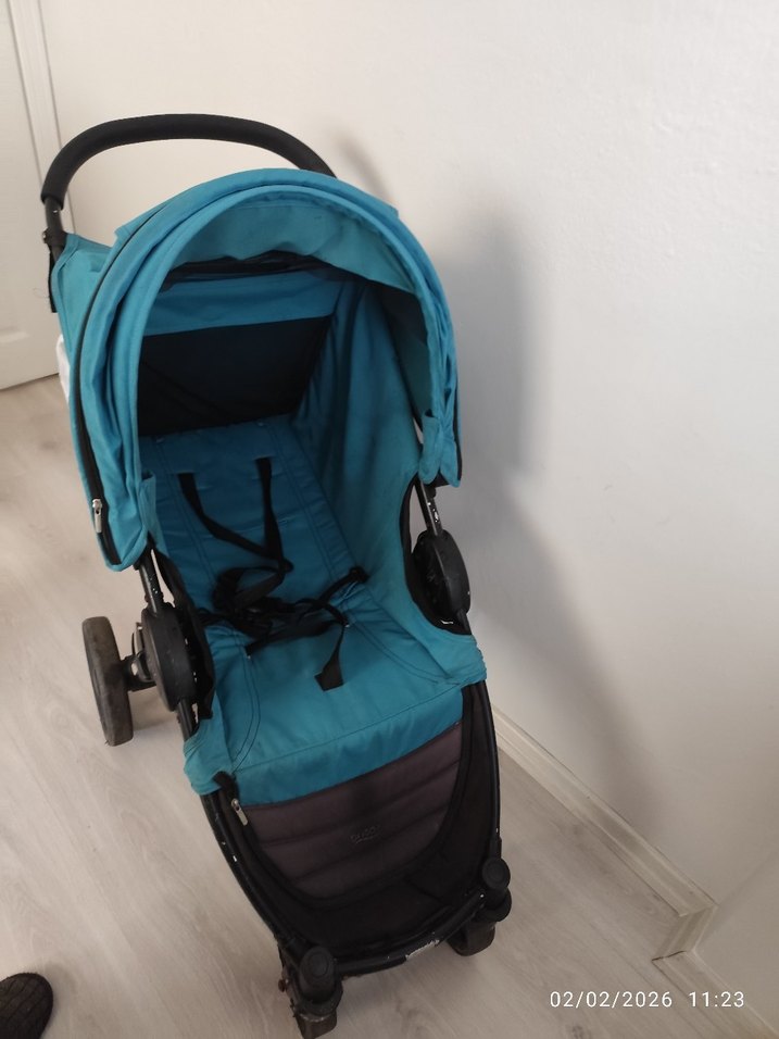 Turkuaz Bebek Arabası - Görsel 3