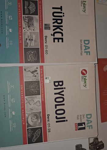 ikili set Birey DAF Türkçe ve Biyoloji Hazırlık Kitapları
