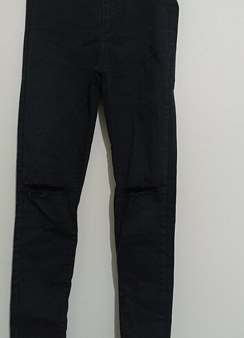 Addax Siyah dizleri yırtık kot pantolon 