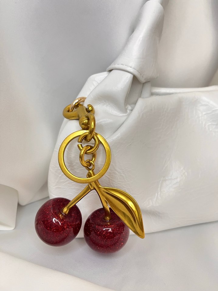 Kiraz Anahtarlık ve çanta charmı - Görsel 2