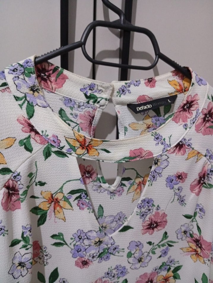 Çiçek Desenli Uzun Kollu Bohem Bluz - Görsel 5