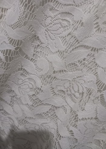 Kısa Kollu Beyaz Dantel Bluz - Görsel 3