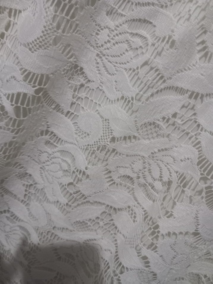 Kısa Kollu Beyaz Dantel Bluz - Görsel 5