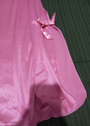 Tasarımcı Pembe Saten Gecelik