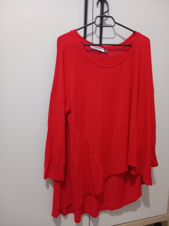 Kırmızı Salaş Bluz - Görsel 4