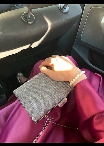 Bordo Uzun Kollu Salaş Abiye - Görsel 5