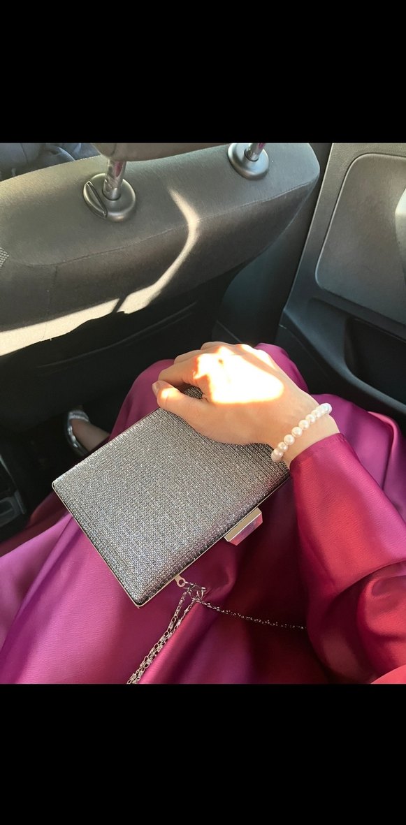 Bordo Uzun Kollu Salaş Abiye - Görsel 5