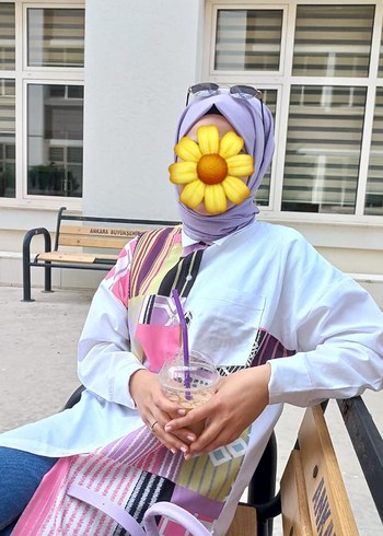 Bohem Tarz Uzun Kollu Mor Batik Gömlek