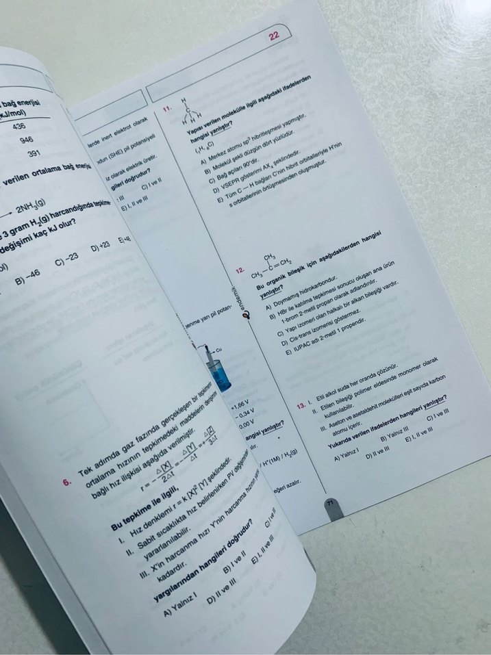 AYT Kimya 30 Deneme Sınav Kitabı - Görsel 3