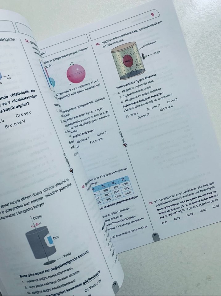 AYT Fen Bilimleri 12 Deneme Kitabı - Görsel 3