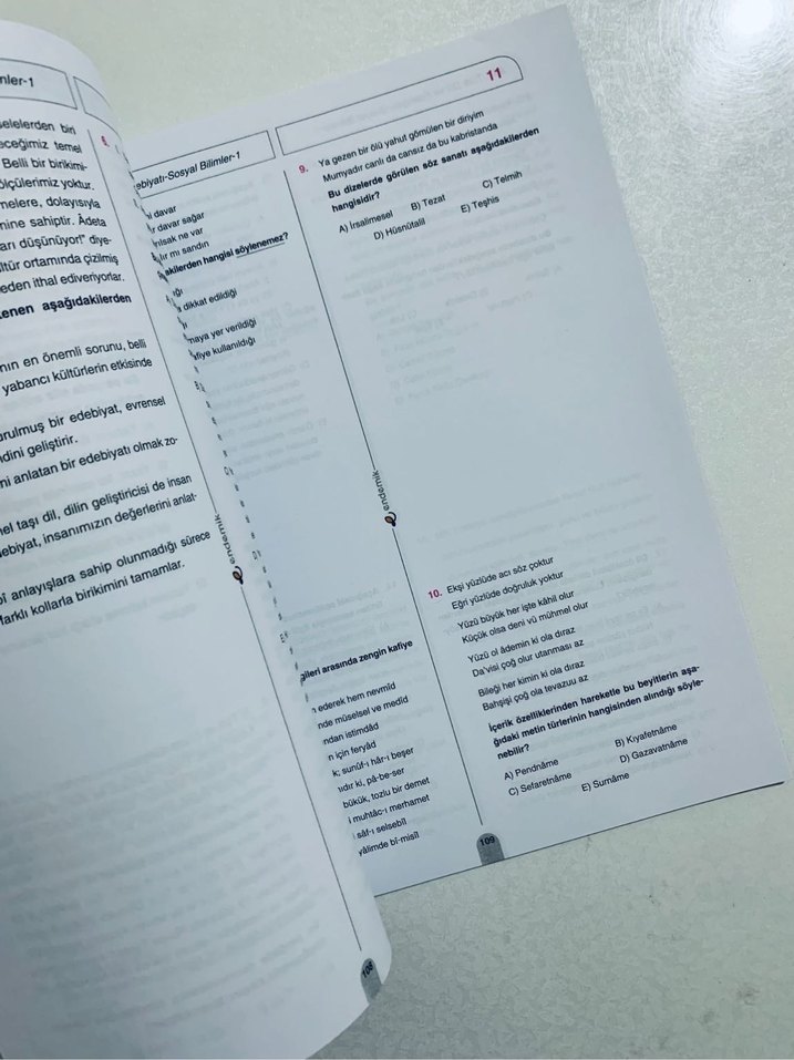 12 Deneme Türk Dili ve Edebiyatı Sosyal Bilimler-1 - Görsel 2