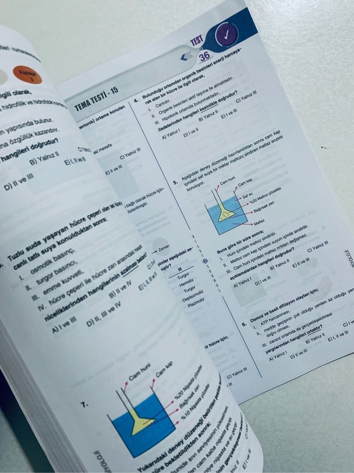 9. Sınıf Biyoloji Soru Bankası - Görsel 2