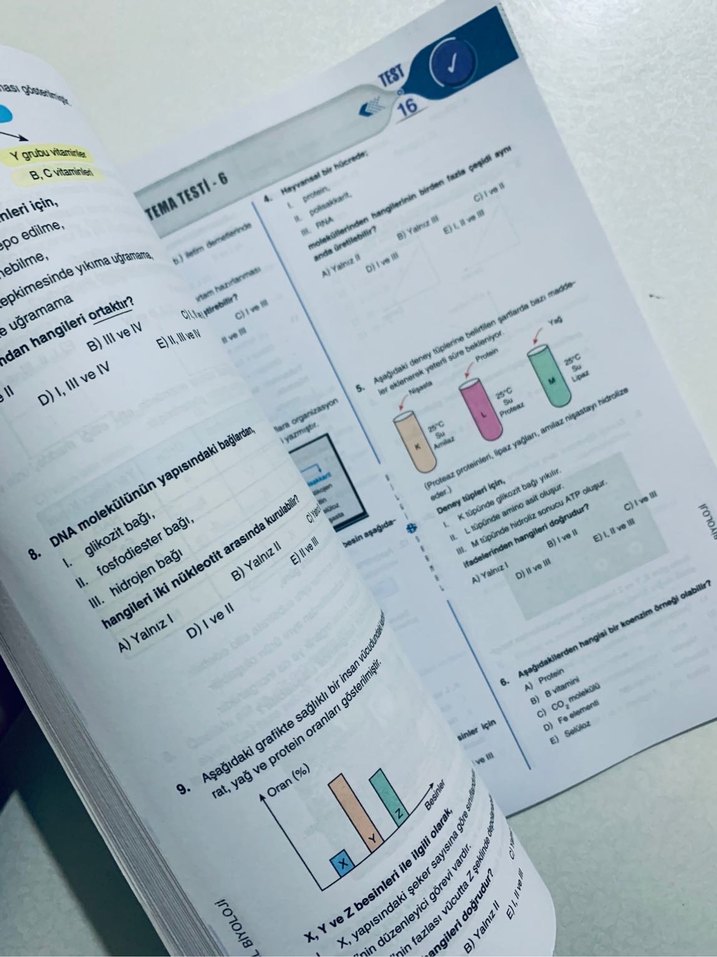 9. Sınıf Biyoloji Soru Bankası - Görsel 3
