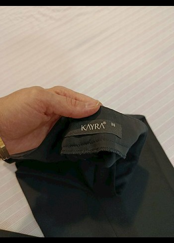 Kadın Siyah Kumaş Ofis Pantolonu - Görsel 2