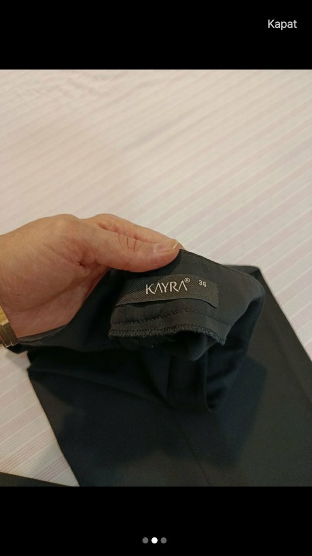 Kadın Siyah Kumaş Ofis Pantolonu - Görsel 2