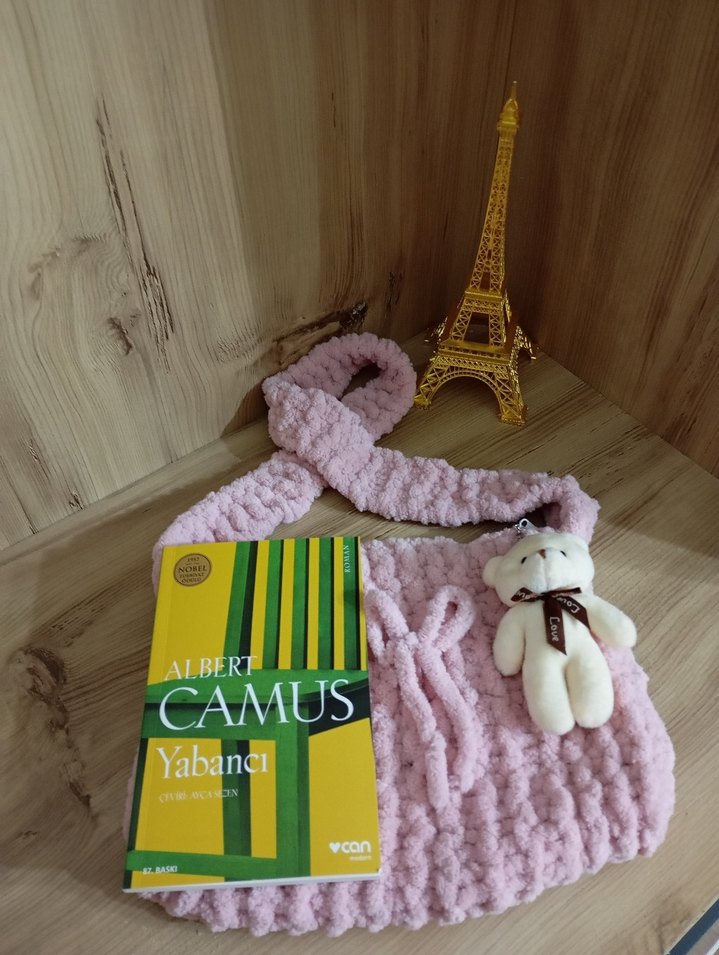 Pembe örgü Çanta - Görsel 2