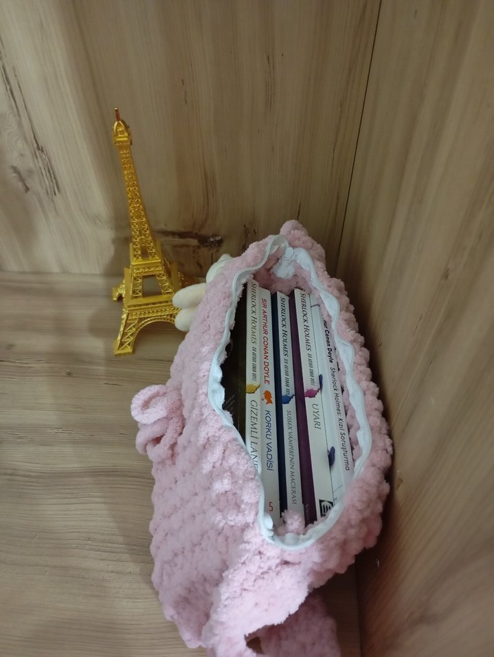 Pembe örgü Çanta - Görsel 3