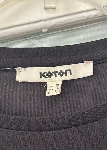 Koton Siyah Uzun Tül Kollu Elbise
