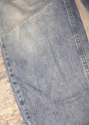 Kadın Mavi Bol Kesim Denim Pantolon - Görsel 2