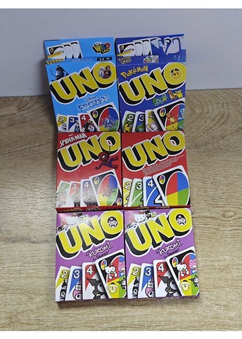 Renkli Temalı UNO Kart Oyunları Seti