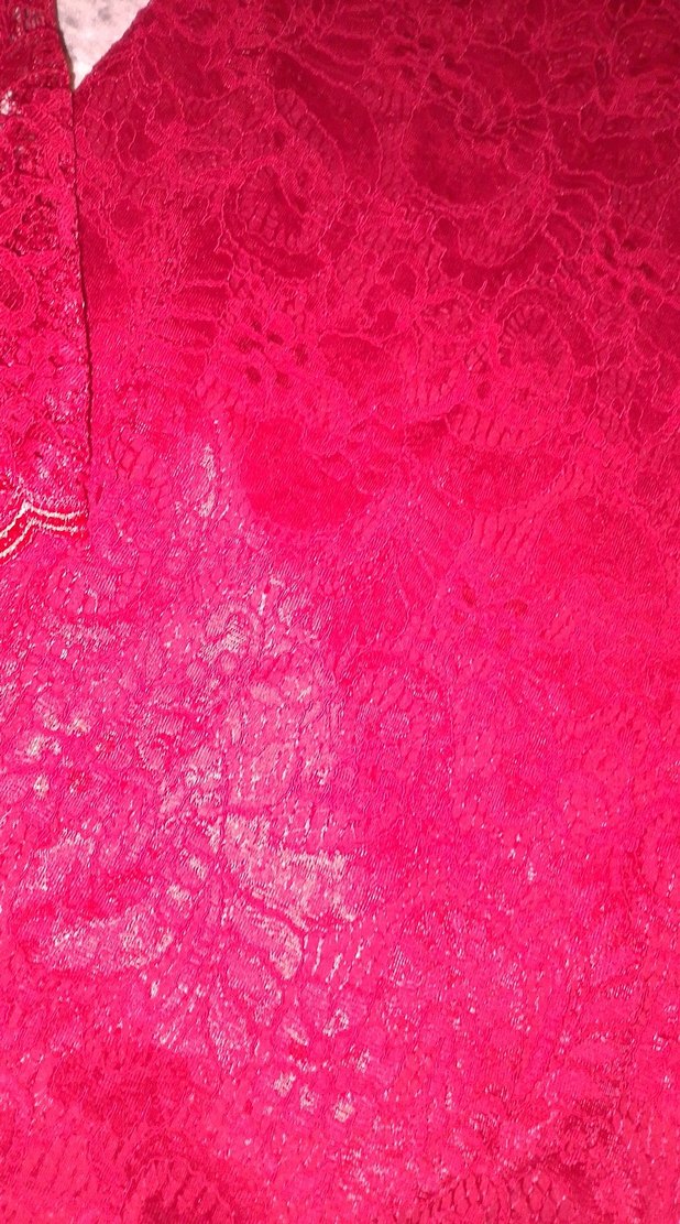 Kırmızı Dantel Midi Bohem Elbise - Görsel 4