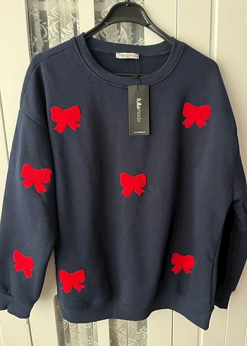 Nakışlı Triko Kadın Sweatshirt