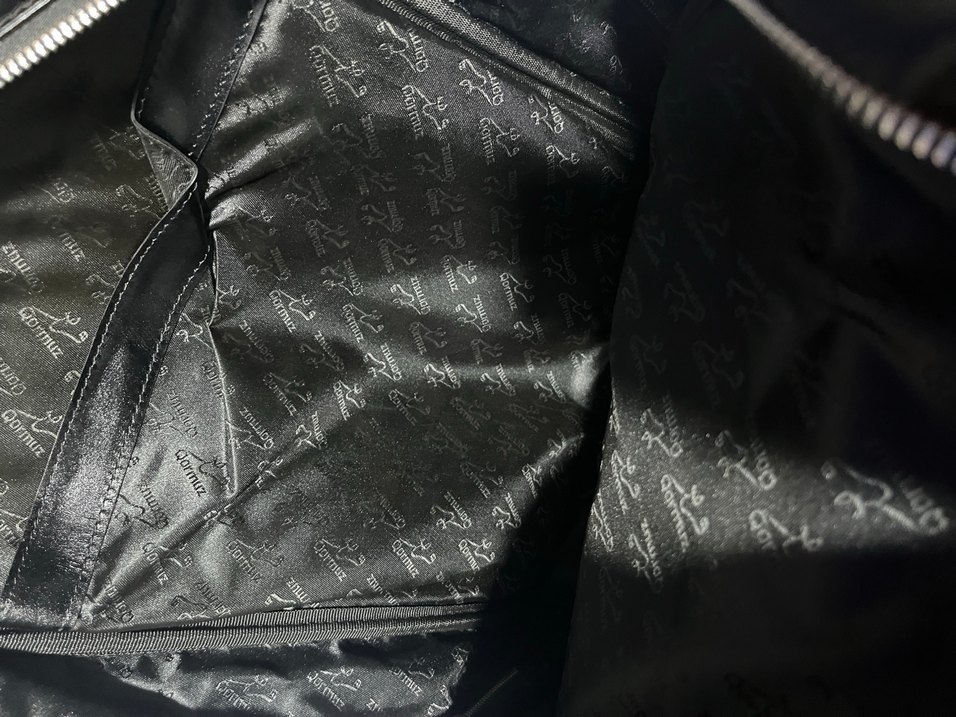 Kilitli Siyah Deri Gotik Sırt Laptop Çantası - Görsel 4