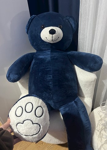 Beden Renk Koyu Mavi Büyük Peluş Ayıcık