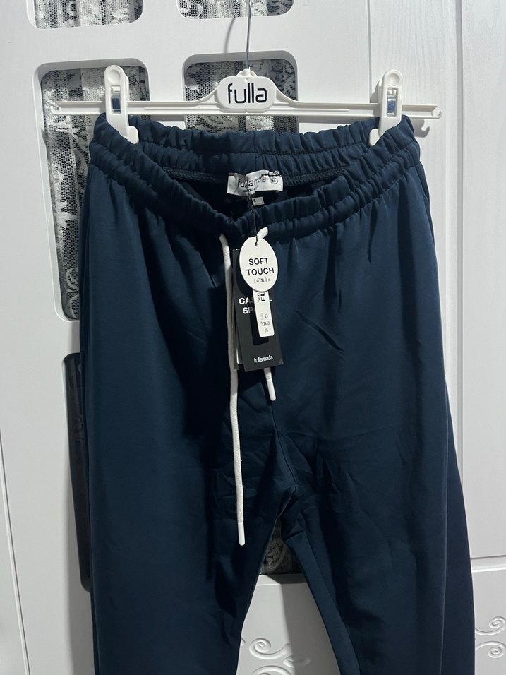 Lacivert Rahat Kesim Midi Kadın Eşofman - Görsel 2