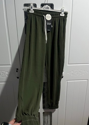 Yeşil Pamuklu Rahat Kesim Kadın Eşofman - Görsel 2