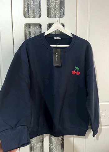 Lacivert Kadın Sweatshirt - Görsel 2