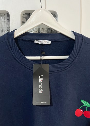 Lacivert Kadın Sweatshirt - Görsel 3