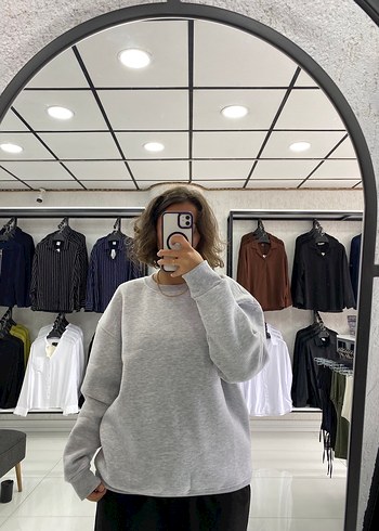 Gri Oversize Unisex Sweatshirt