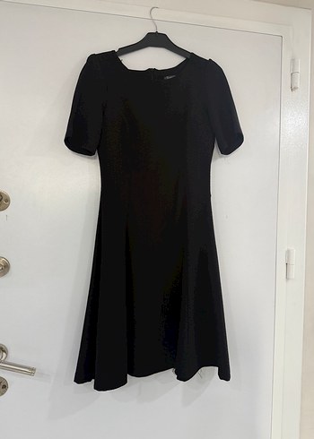 Siyah Midi Kadın Ofis Elbisesi - Görsel 2