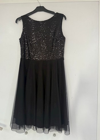 Kısa pullu tüllü abiye - Görsel 2