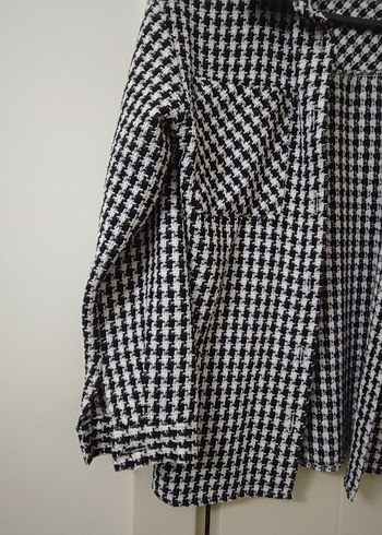 Kaz ayağı desenli Uzun Kollu Kız Çocuk Gömlek - Görsel 3