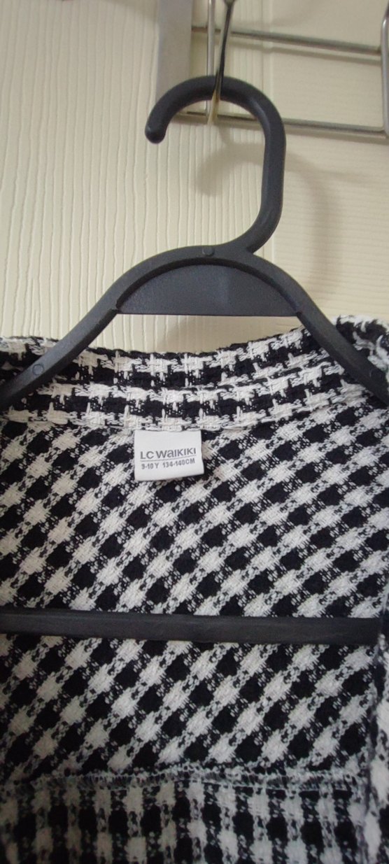 Kaz ayağı desenli Uzun Kollu Kız Çocuk Gömlek - Görsel 5