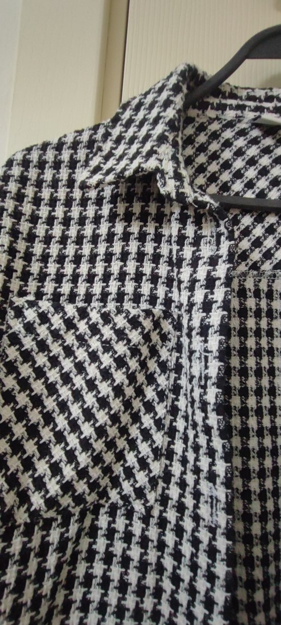 Kaz ayağı desenli Uzun Kollu Kız Çocuk Gömlek - Görsel 2