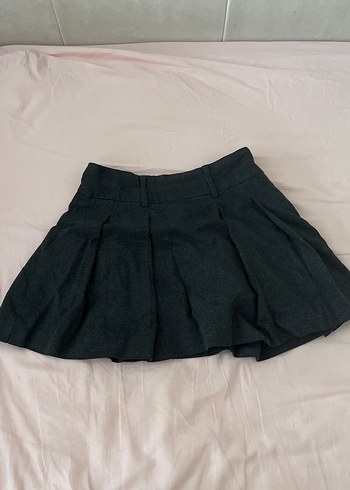 Siyah Pilili Midi Mini Etek