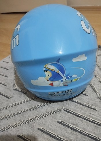 Mavi Parlak Biker Motosiklet Kaskı DFG - Görsel 3