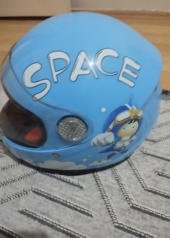 Mavi Parlak Biker Motosiklet Kaskı DFG - Görsel 2