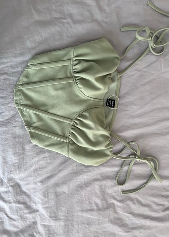 Sheinside Yeşil korseli bluz etiketi yeni koparıldı