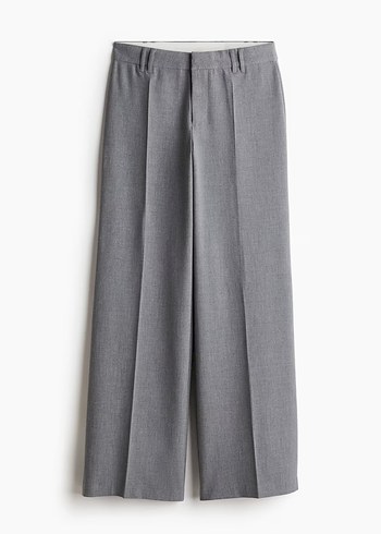 Gri Kumaş Kadın Pantolon Tokalı - Görsel 4