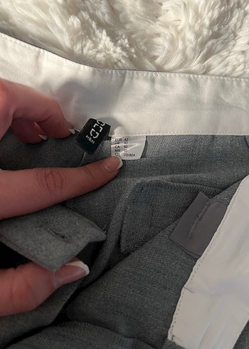 Gri Kumaş Kadın Pantolon Tokalı - Görsel 2