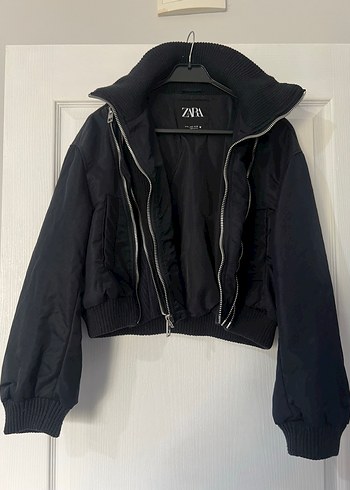 ZARA Siyah Fermuarlı Kadın Ceket