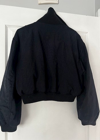 ZARA Siyah Fermuarlı Kadın Ceket - Görsel 2