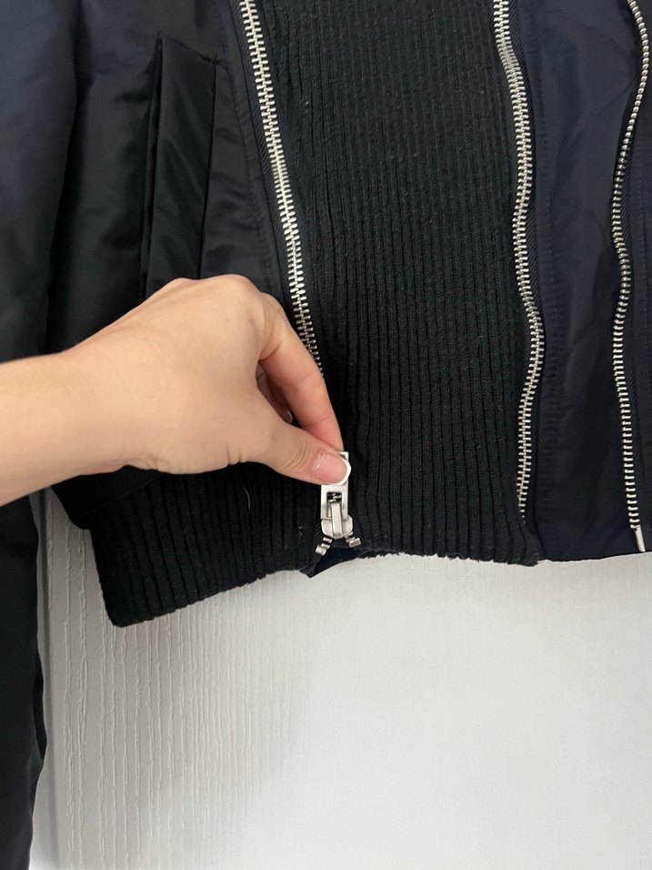 ZARA Siyah Fermuarlı Kadın Ceket - Görsel 4