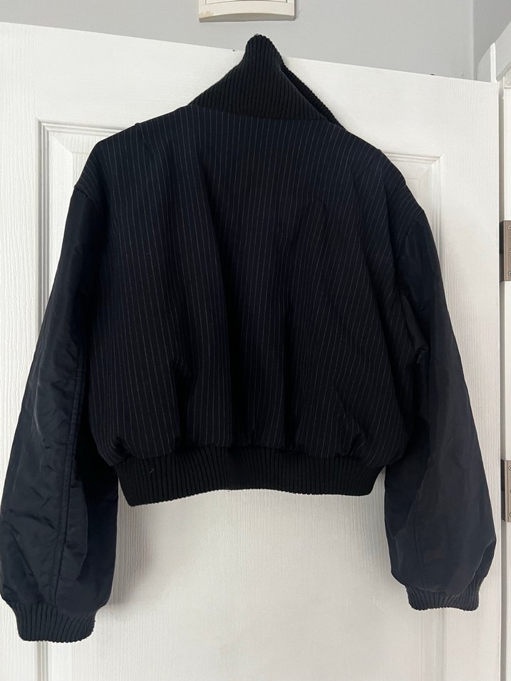 ZARA Siyah Fermuarlı Kadın Ceket - Görsel 2