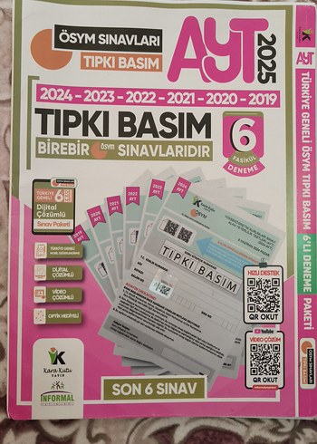 AYT 2025 ÖSYM Sınavları Tıpkı Basım 6'lı Deneme
